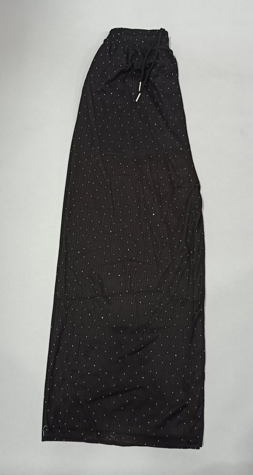 Pantalón Palazzo Lino Elastizado con Brillo - Imagen 2