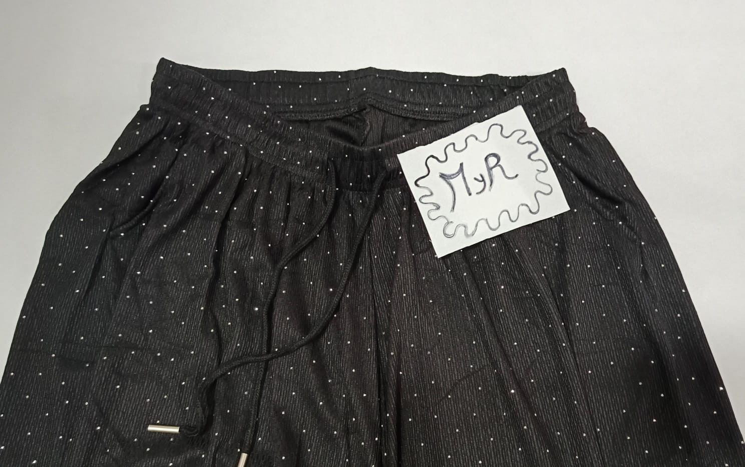 Pantalón Palazzo Lino Elastizado con Brillo - Imagen 3