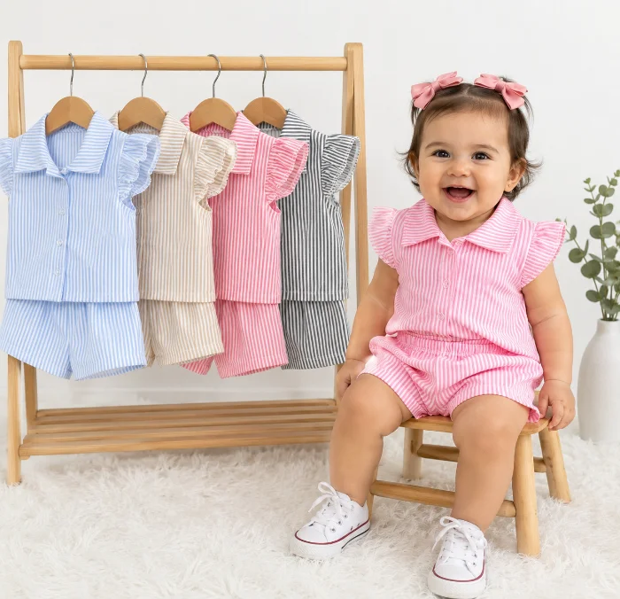 Conjunto Beba Camisa Rayada