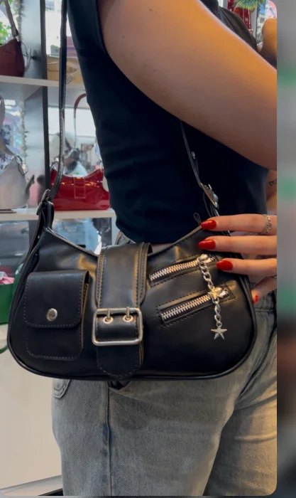 Cartera Mini Bag Baguette Cierre Metal Excelente Calidad