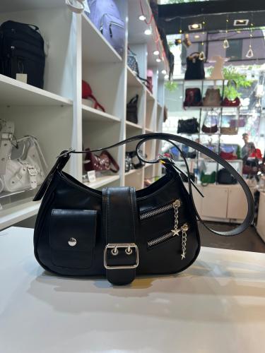 Cartera Mini Bag Baguette Cierre Metal Excelente Calidad - Miniatura 3