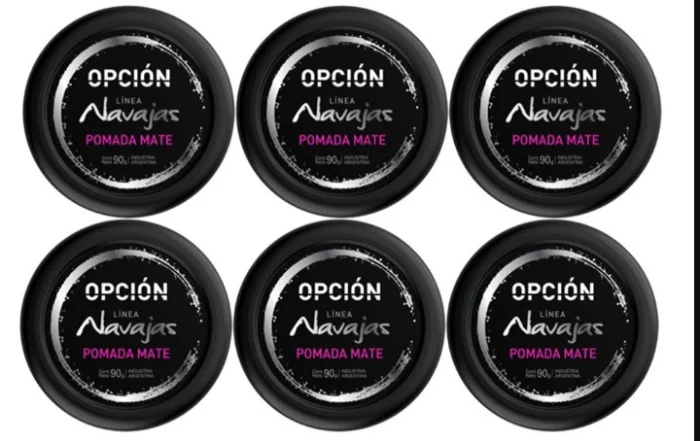 Caja 12 Pomadas Cera Mate Opción Línea Navajas Promo