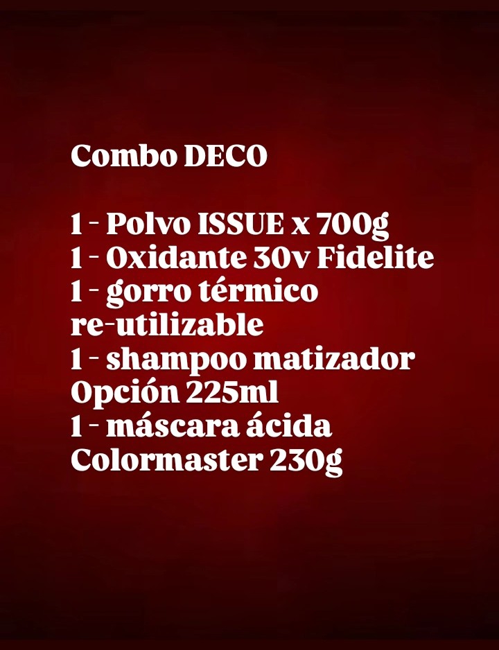 Combo Deco. Issue+ 30v Fidelite + Gorro Térmico+ Matizador+ Máscara Ácida - Imagen 3