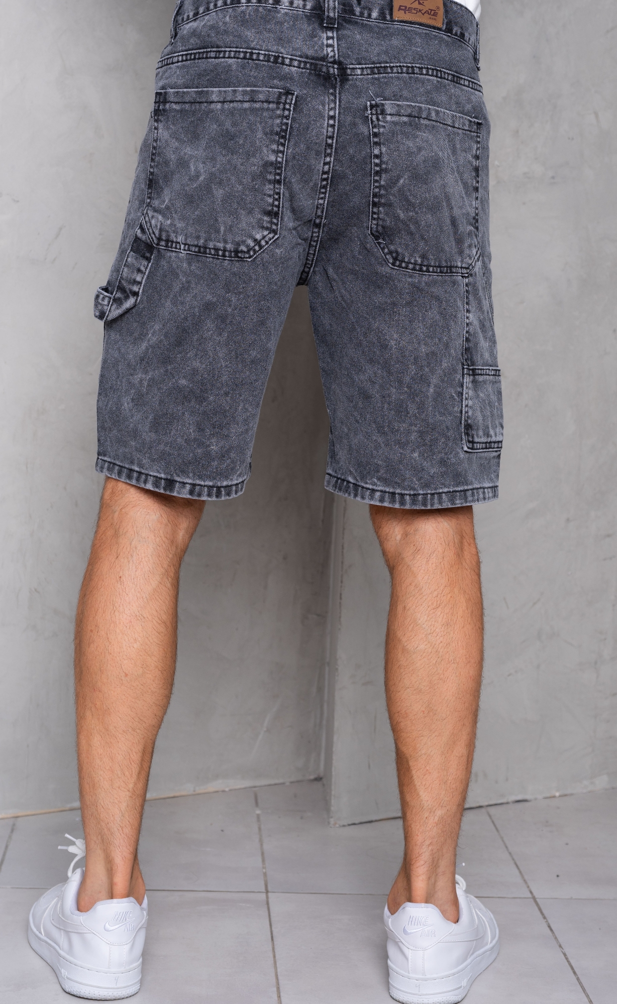 Bermudas Jeans Mom Carpintero Gris - Imagen 7