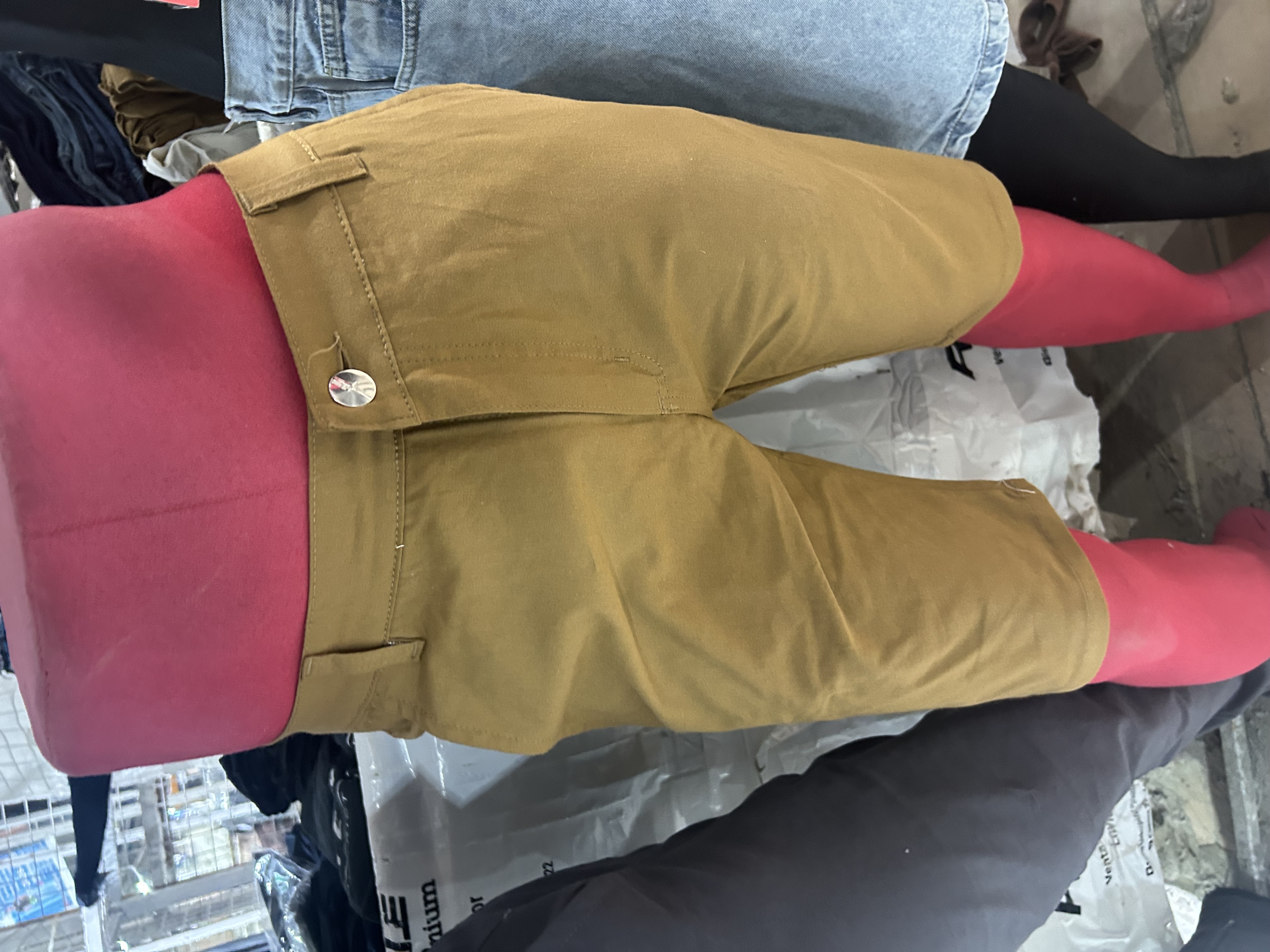 Bermudas Bolsillo Chino Gabardina Elastizada Gris Topo - IMG_5431.jpeg