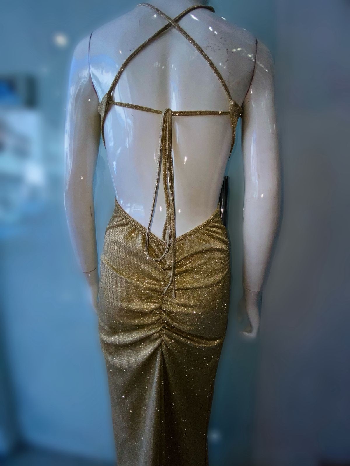 Vestido Corte V Gliter - Imagen 2