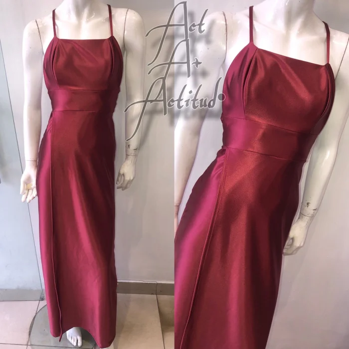 Vestido Recto Saten