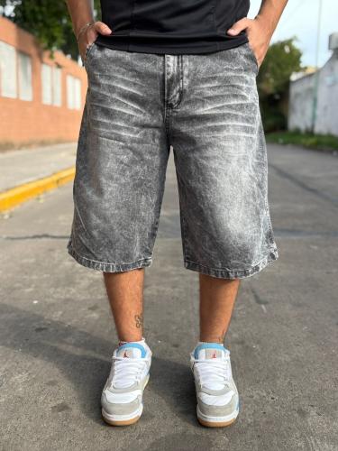 Bermuda Baggy Gris Clara