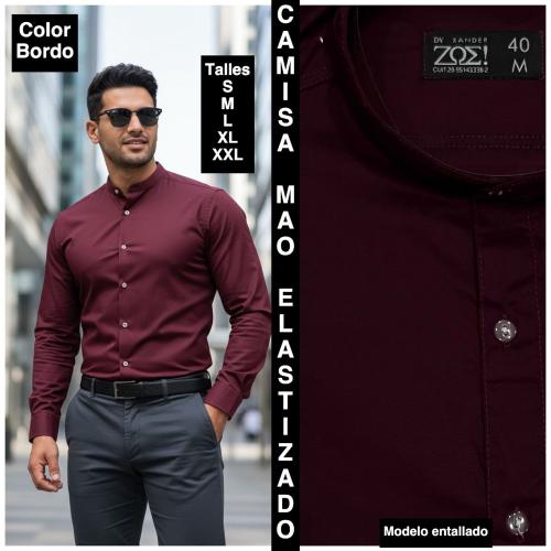 Camisa Cuello Mao Elastizado