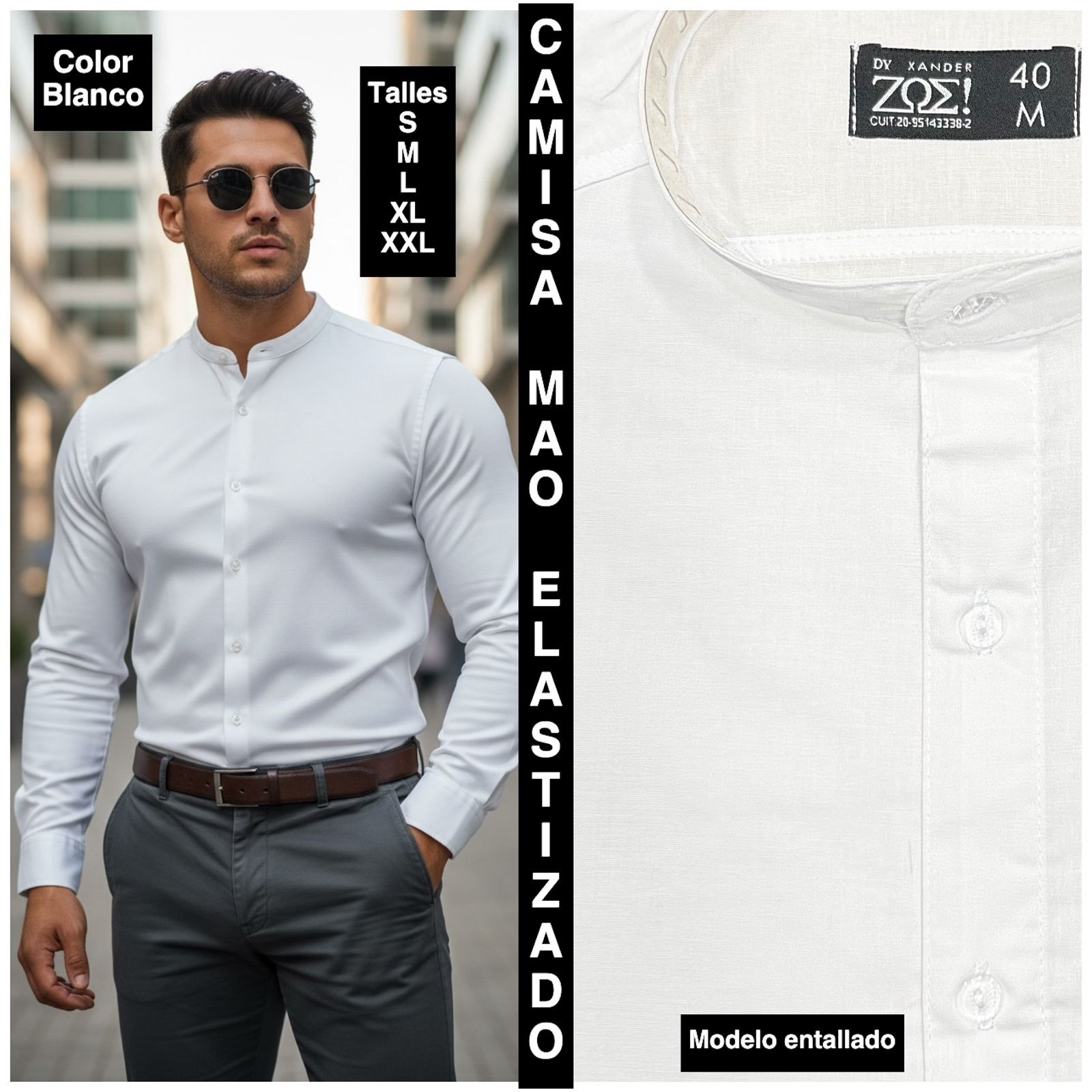 Camisa Cuello Mao Elastizado - Imagen 3