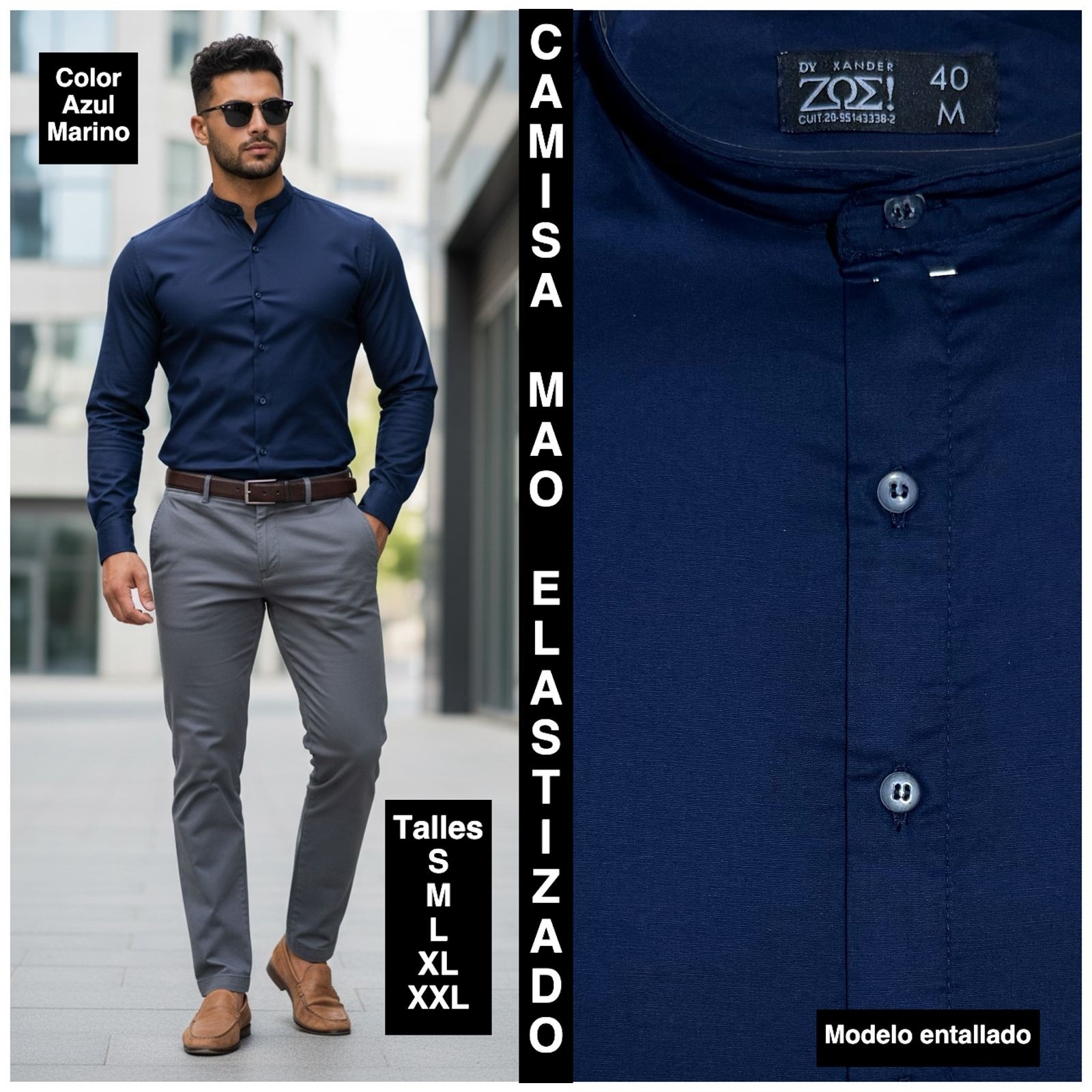 Camisa Cuello Mao Elastizado - Imagen 5