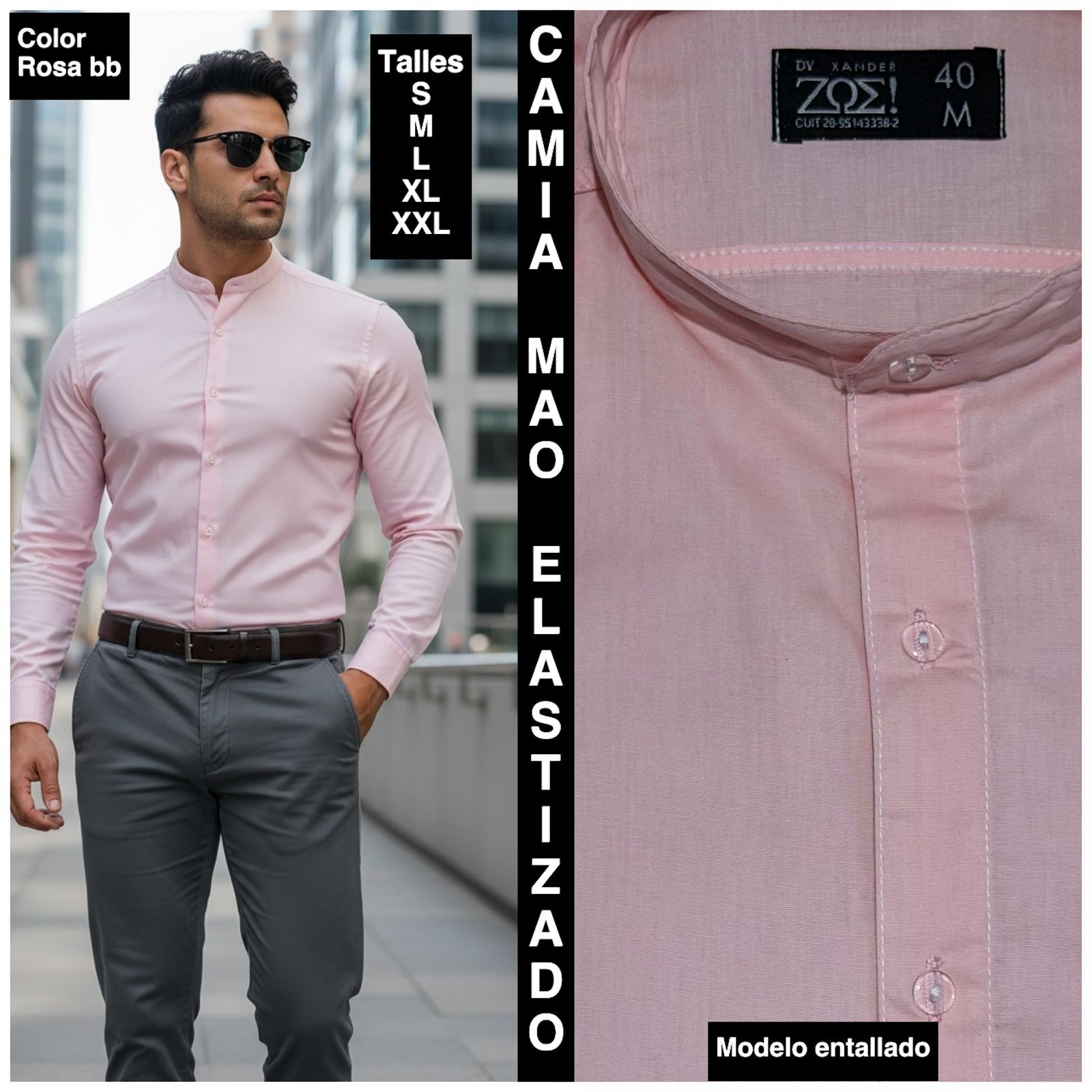 Camisa Cuello Mao Elastizado - Imagen 6