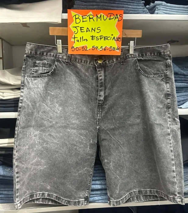 Bermudas Jeans Gris  Talles Especiales