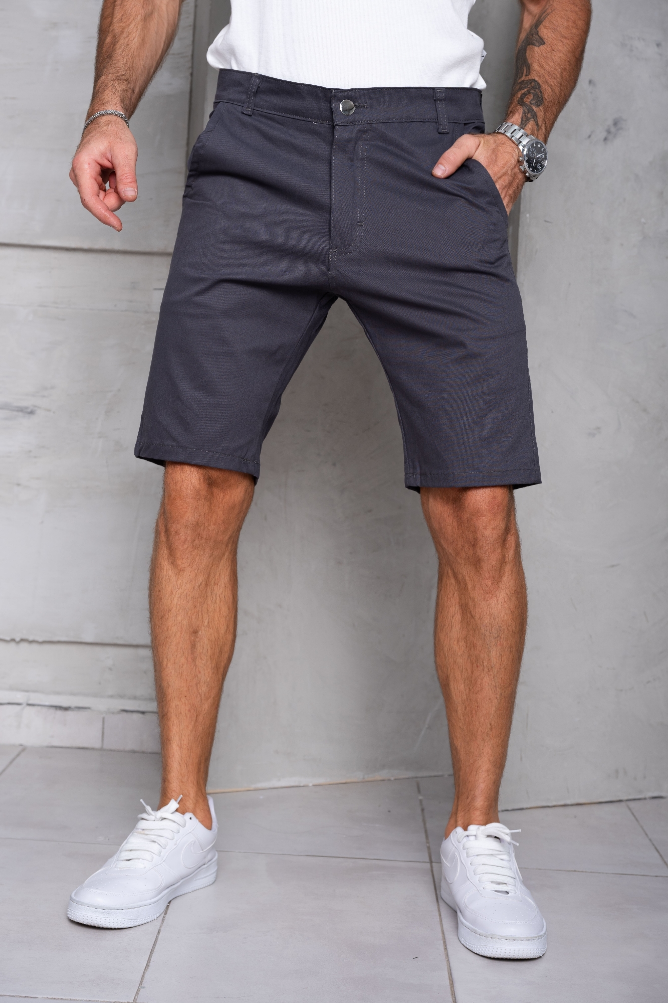 Bermudas Bermuds Bolsillo Chino Gabardina Elastizada - Imagen 1