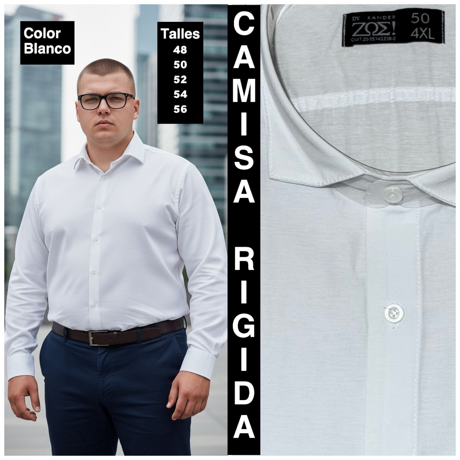Camisas Lisas Talles Especiales - Imagen 2