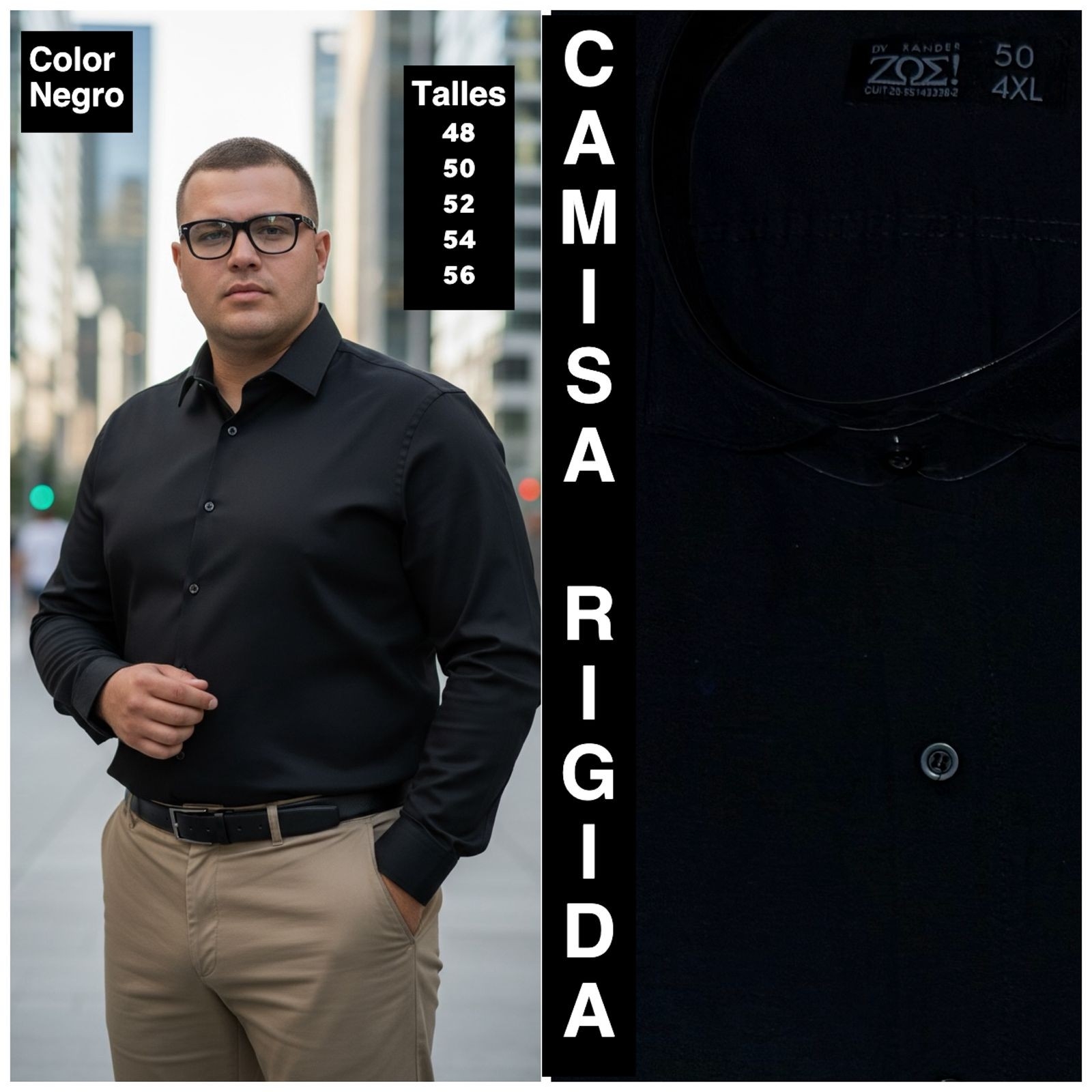 Camisas Lisas Talles Especiales - Imagen 3
