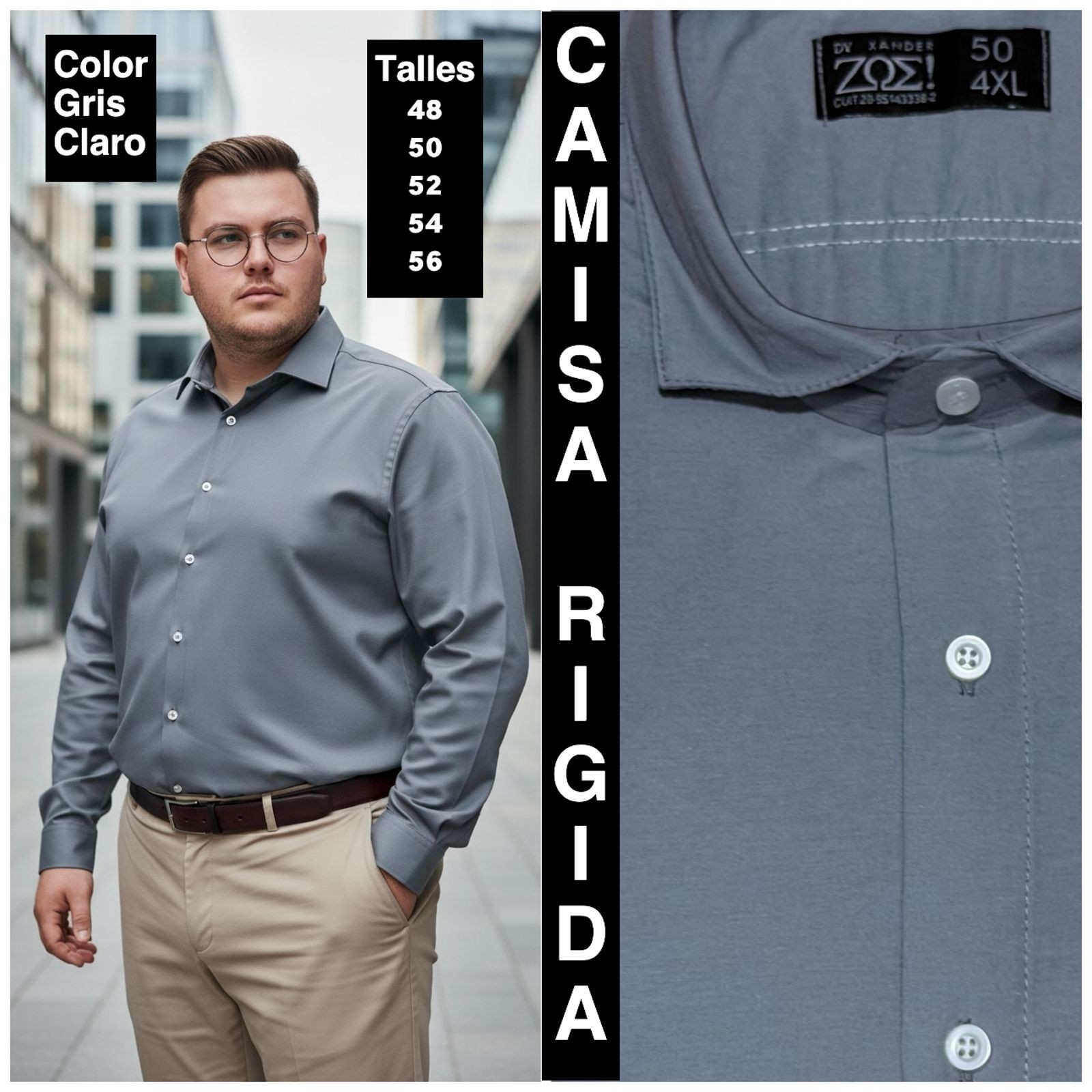Camisas Lisas Talles Especiales - Imagen 4