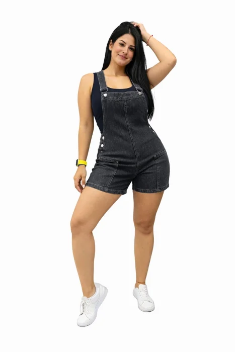 Jardinero Shorts Denim Azul Nevado Caribe