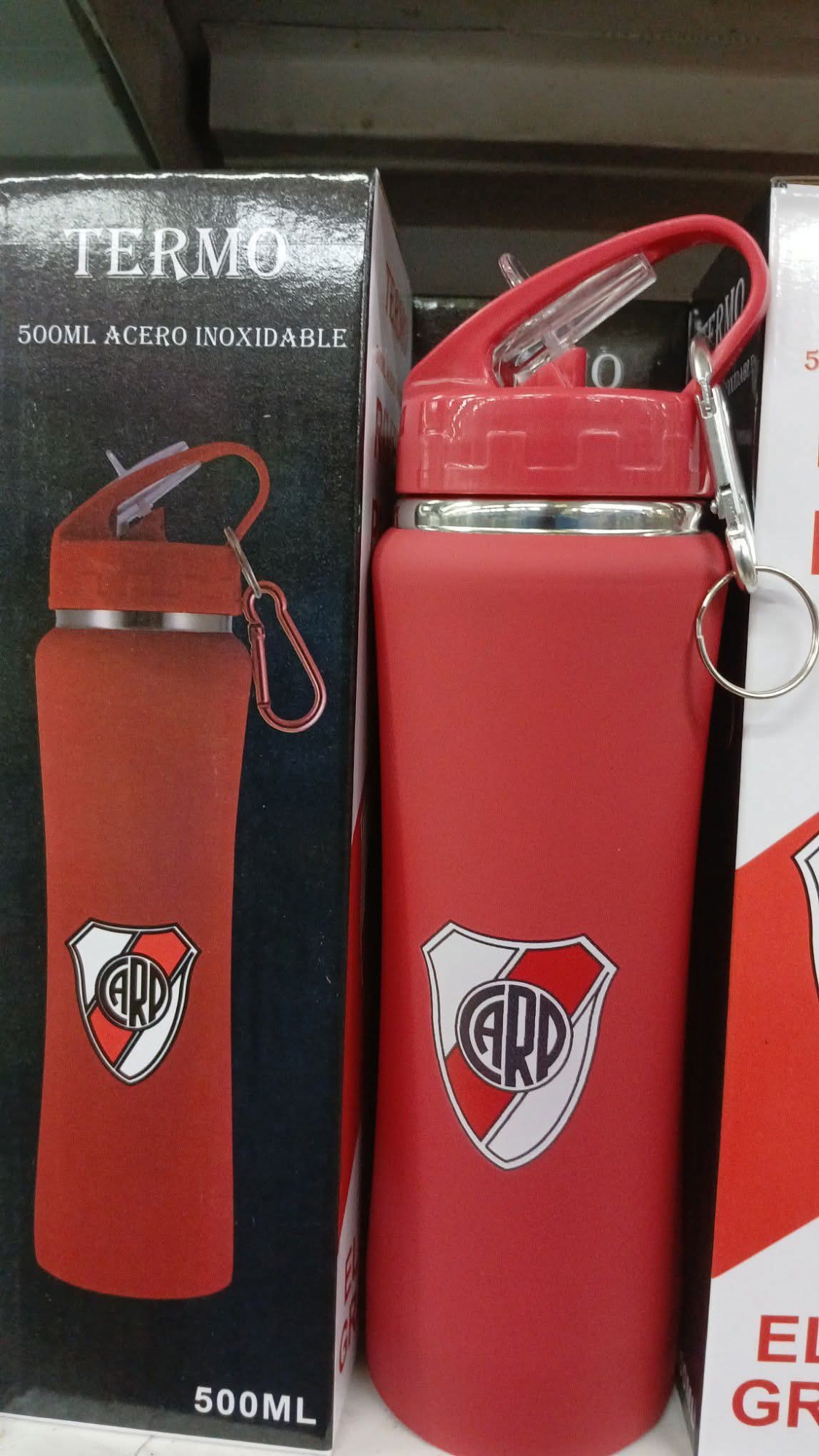 Botella Termica de Acero Inoxidable 500ml Boca/ River - Imagen 2
