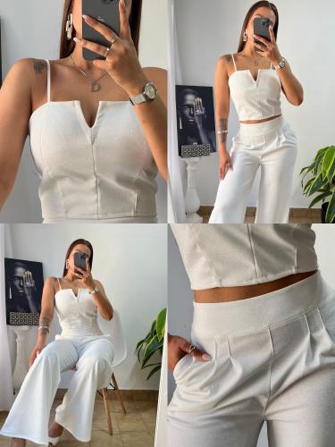 Disponible Conjunto Top y Pantalón Palazo - Miniatura 2