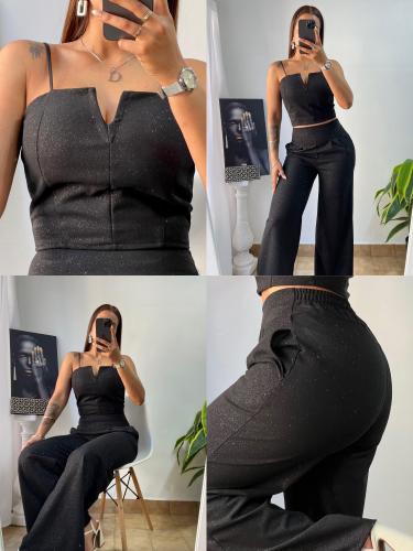Disponible Conjunto Top y Pantalón Palazo - Miniatura 3