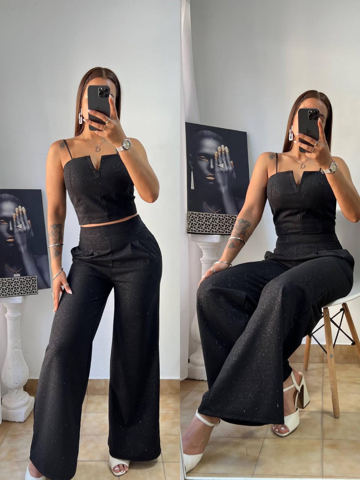 Disponible Conjunto Top y Pantalón Palazo - Imagen 6