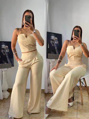 Disponible Conjunto Top y Pantalón Palazo - Miniatura 4