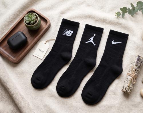 12 Medias Tenis Mix.negro Black