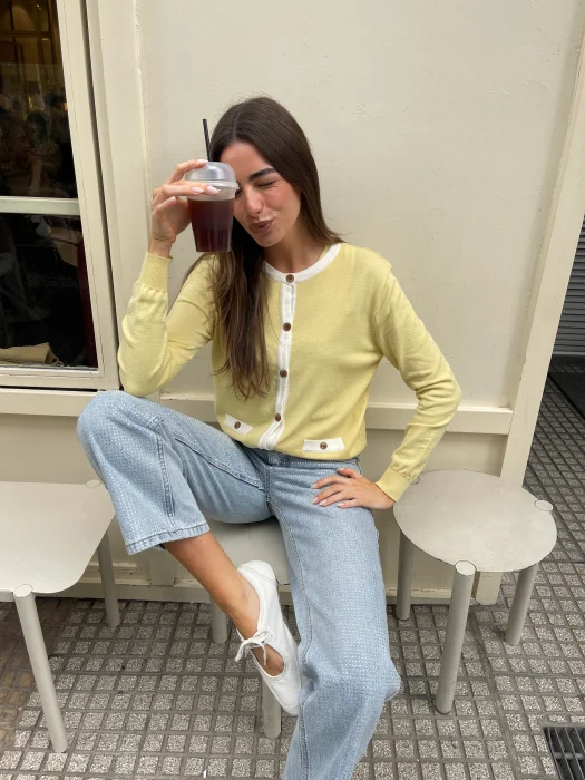 Cardigan Maddie Bicolor Tejido