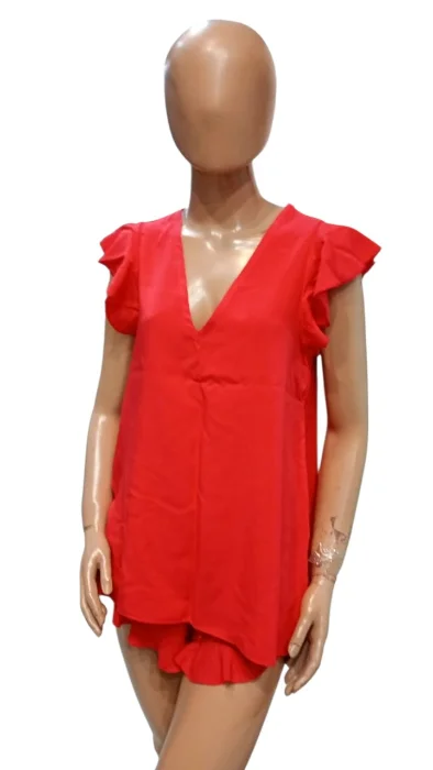 Blusa  Fibrana con Volados