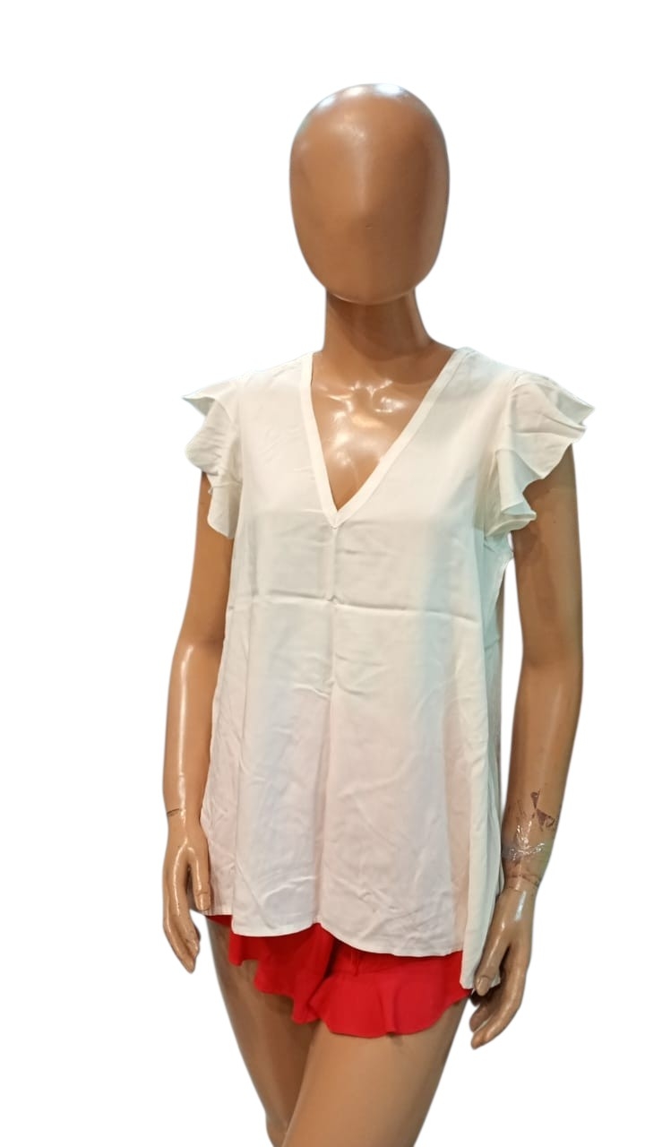 Blusa  Fibrana con Volados - Imagen 3
