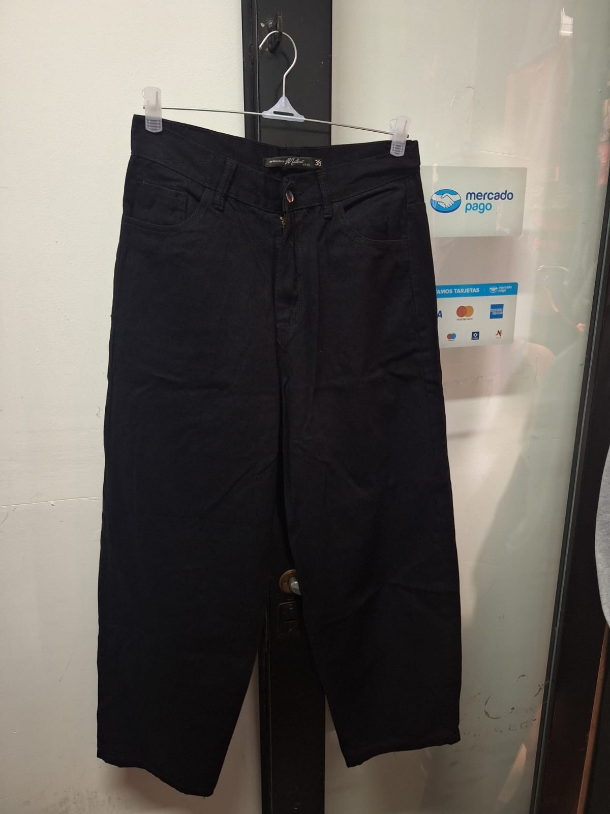 Jean Baggy Negro Liso - Imagen 2