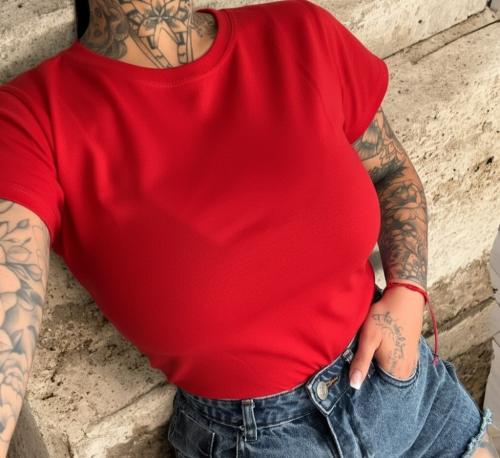 Remera Lisa Algodón Dama
