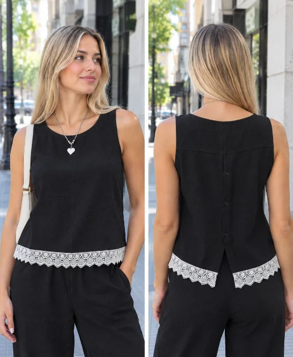 Remera con Puntilla