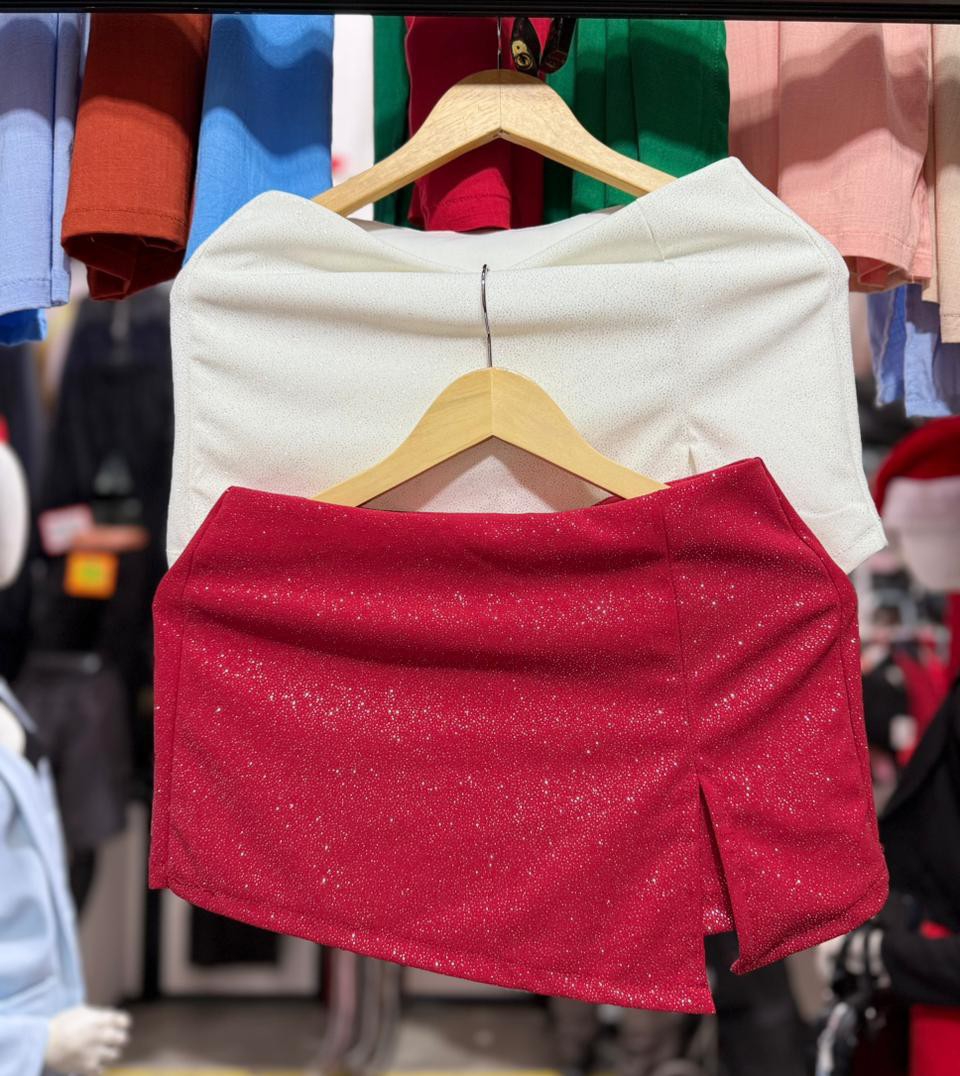 Short  Pollera Scuba Gliter - Imagen 3
