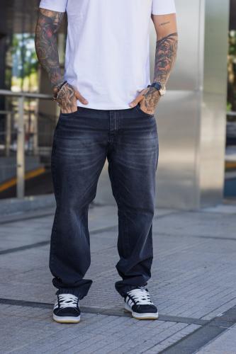 Pantalon  Mom Gris Oscuro