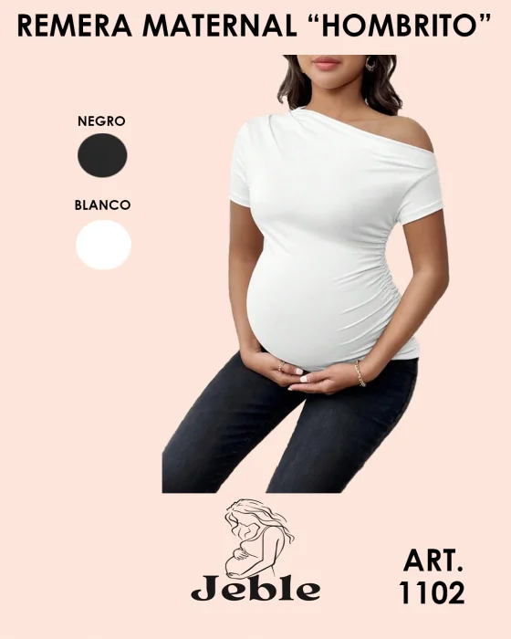 Remera Hombrito Embarazada Spandex Linea Jeble