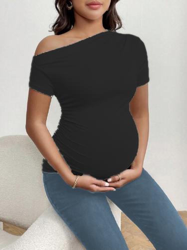 Remera Hombrito Embarazada Algodon Linea Jeble - Miniatura 3