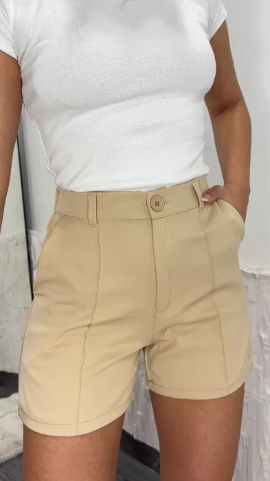 Short Sastrero con Elástico en la Cintura