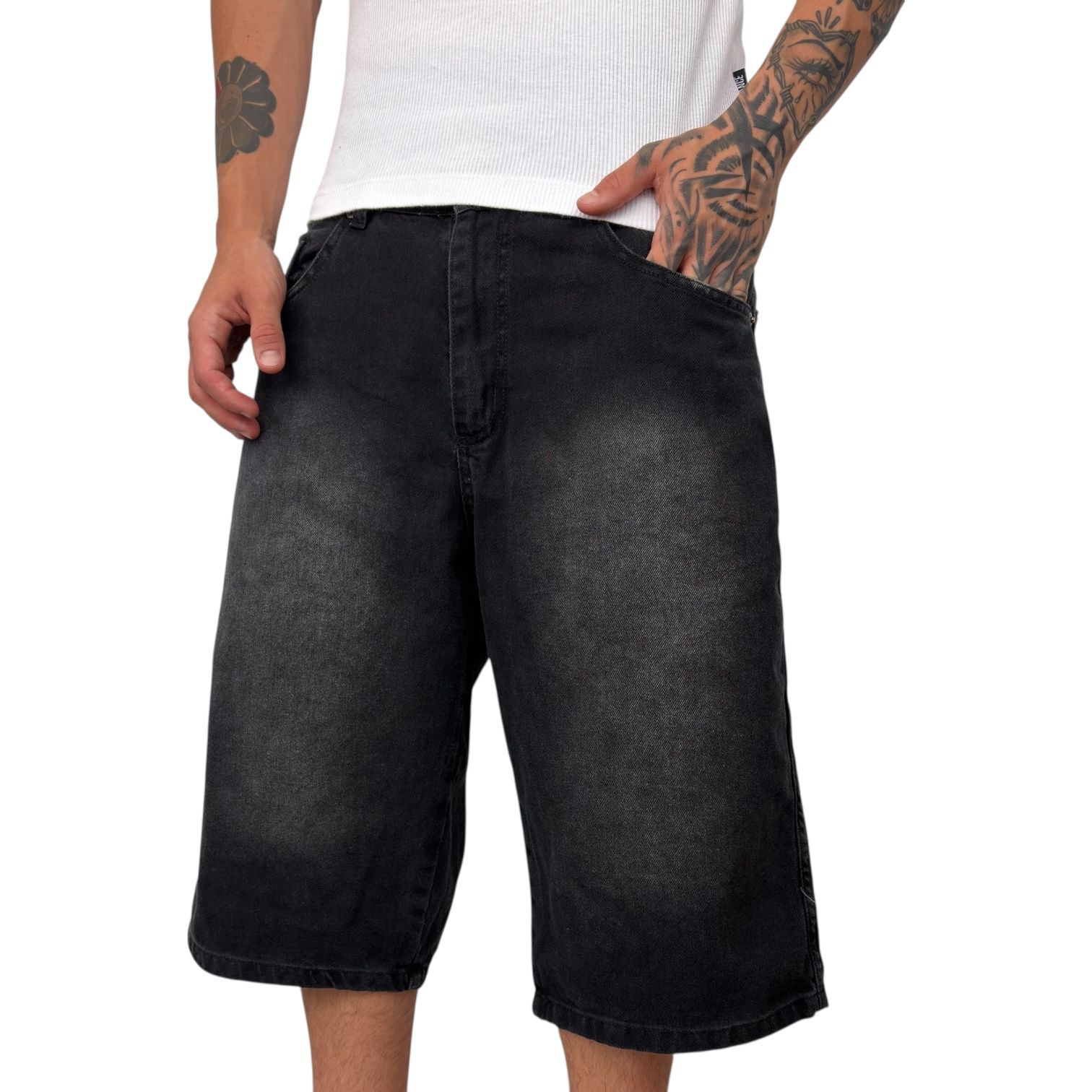 Baggy Bemruda Bordado Cruz - Imagen 3