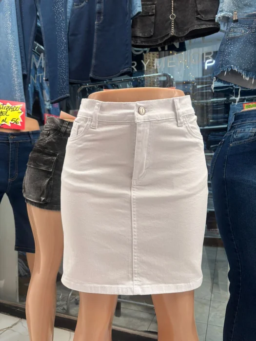 Pollera Clásica Blanca