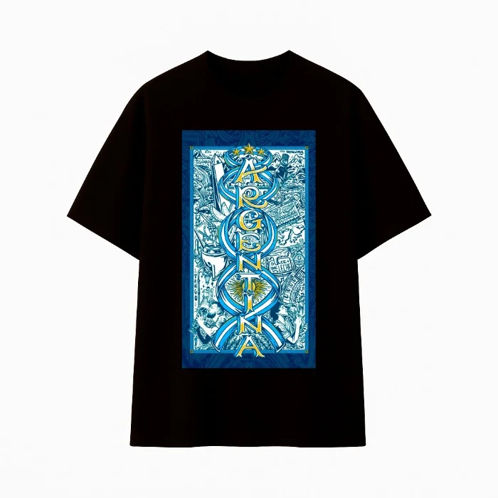 Remera Argentina Adulto Hombre Algodón Peinado