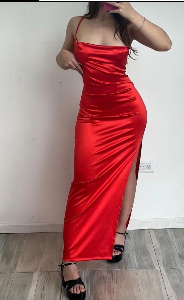 Vestido Saten Largo - Imagen 2