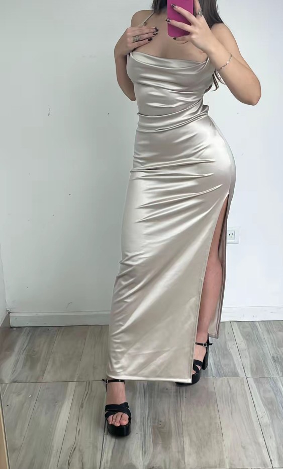 Vestido Saten Largo - Imagen 3