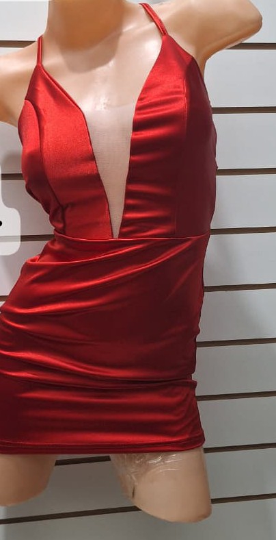 Vestido V Saten - Imagen 3