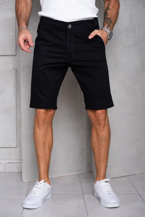 Bermuda Corte Chino Negro
