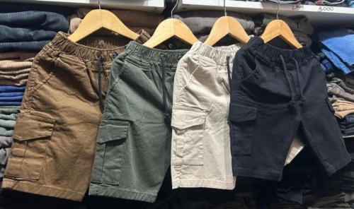 Bermudas Cargo Gabardina