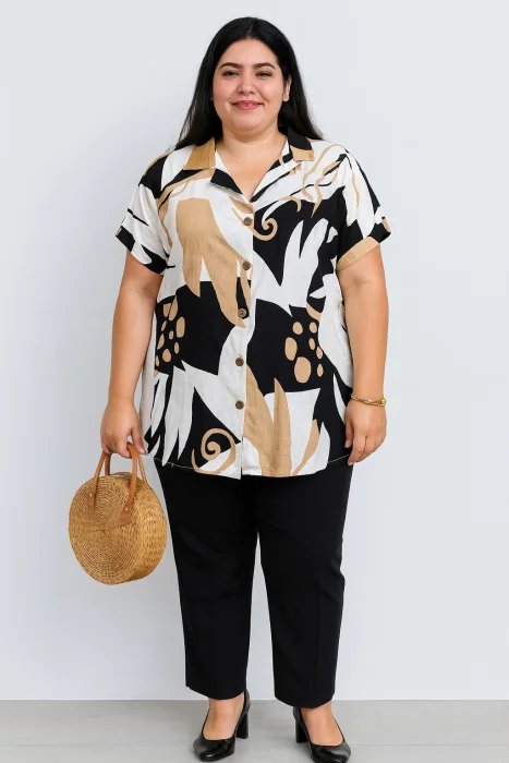 Camisa de Lino Spandex Talles Especiales