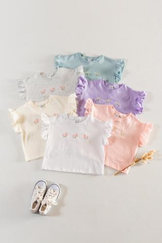 Remera Bordado Nena Algodón