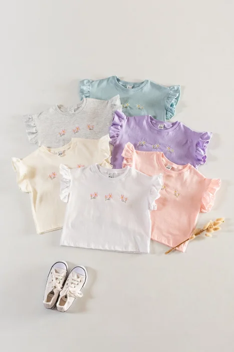 Remera Bordado Nena Algodón